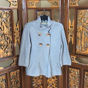 True Grit Gray Knit Button Accent Cardigan Size M